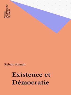 cover image of Existence et Démocratie